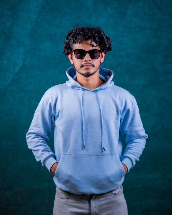 Sky Blue Colour Hoodie