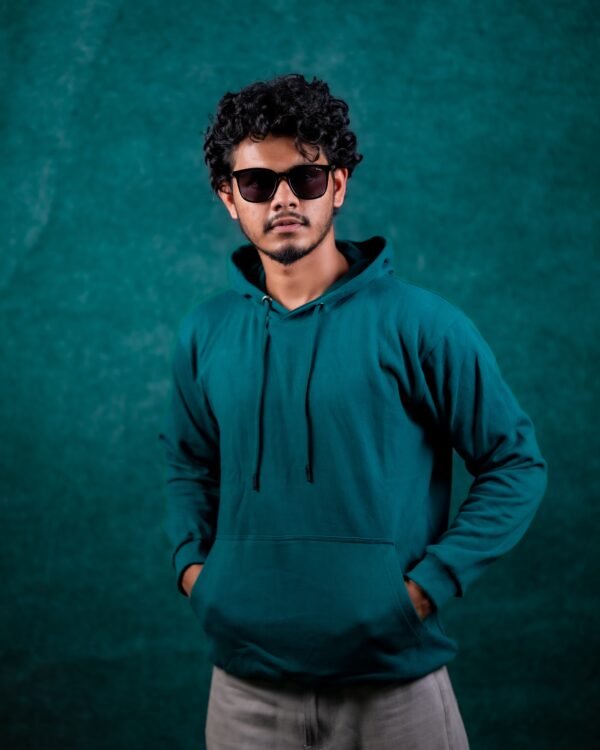 Deep Green Colour Hoodie